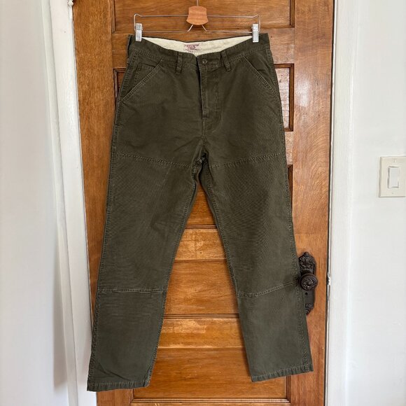 J.Crew Wallace & Barnes Double-Knee Carpenter Pants in Dark Green - 33 x 32 - Picture 1 of 7